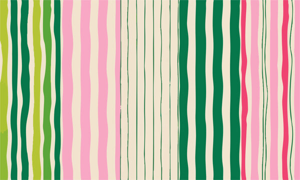 Playful Organic Stripes for Nursery and Packaging.