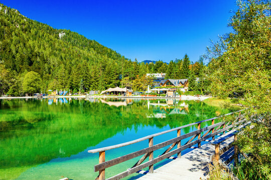 Jasna lake in Triglav national park, Kranjska Gora, Slovenia, Europe