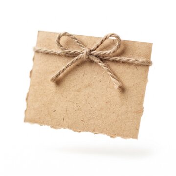 Vintage Craft Paper Card Tied with Jute Twine