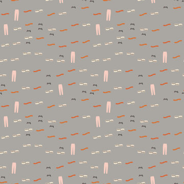 Stylized clothing pattern on grey background