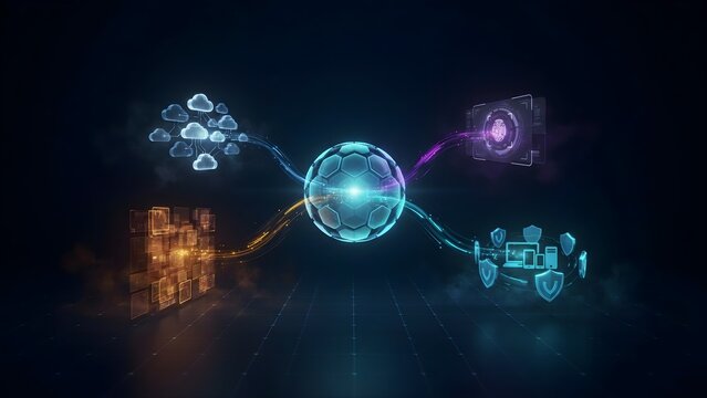 Autonomous cybersecurity orchestration system coordinating firewall, endpoint protection, identity verification and cloud security into one synchronized defense ecosystem