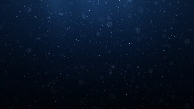Marine Snow Particles Drifting in Deep Dark Ocean Water Seamless Loop