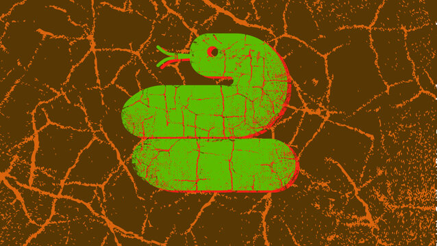 python symbol, color vector illustration