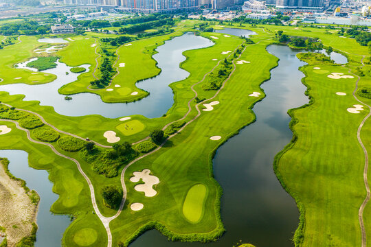 Aerial View of Macau International Golf, Cotai, Macau