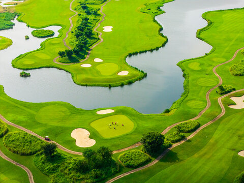 Aerial View of Macau International Golf, Cotai, Macau