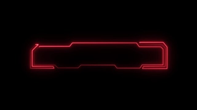 Futuristic hud frame components trace glowing lines across dark screens. Media broadcast toolkit leverage this futuristic hud frame asset. Digital futuristic hud frames glow.4k animation video