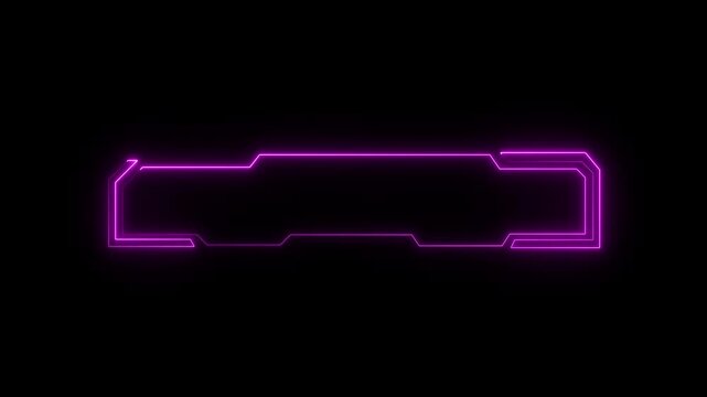 Futuristic hud frame components trace glowing lines across dark screens. Media broadcast toolkit leverage this futuristic hud frame asset. Digital futuristic hud frames glow.4k animation video