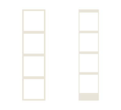 Blank photo booth film strip template set with instant photo frames, retro polaroid borders and vintage photography layouts. Vector illustration