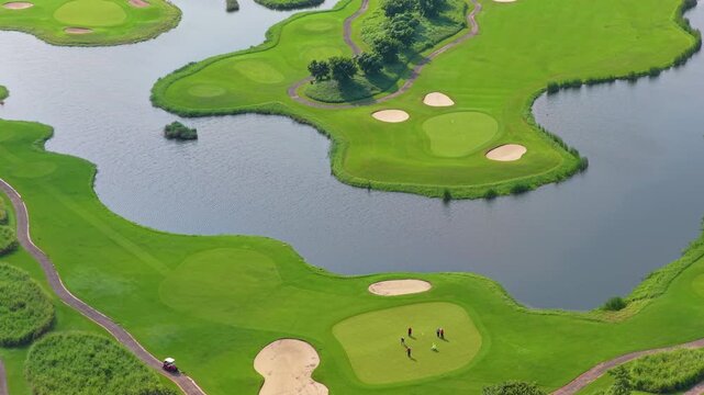 Aerial View of Macau International Golf, Cotai, Macau