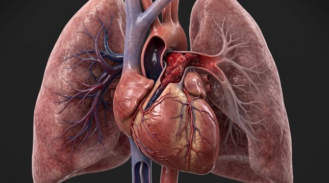 Pulmonary Embolism Caused by Blood Clot Blocking a Pulmonary Artery