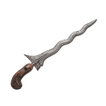 Realistic Javanese Keris Traditional Dagger