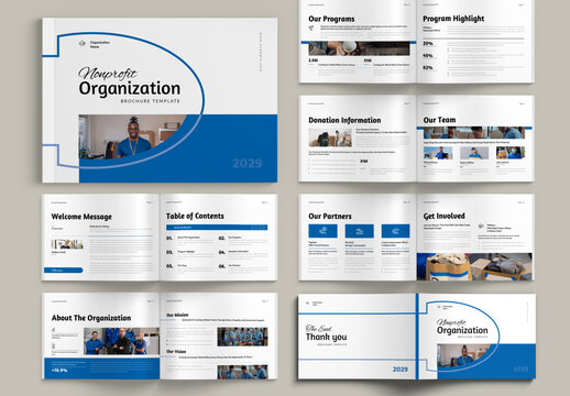 Nonprofit Organization Landscape Brochure Layout