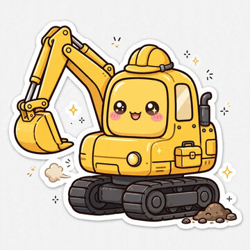 vector illustration of excavator