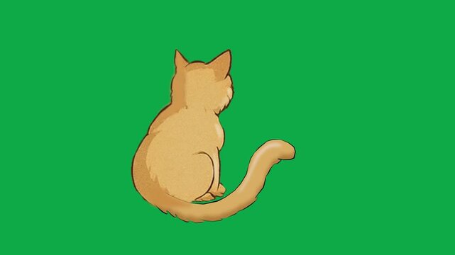 An animated and rigged 2D cat.