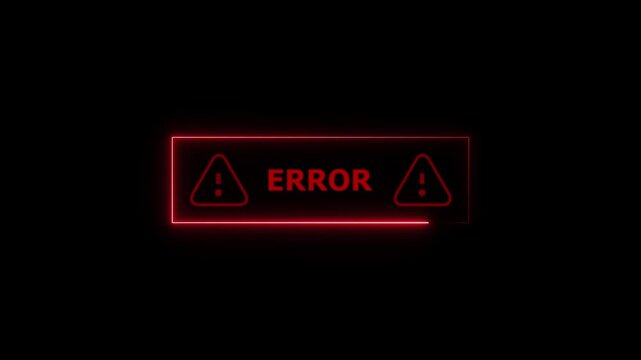 Warning border animation displays critical error alert text on dark. System malfunction danger notification data routes on warning border. Consoles use active border.