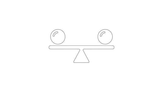 Work Life Balance Risk Evaluation, Justice Law Legal Motion Graphic, Isolated Loop Video