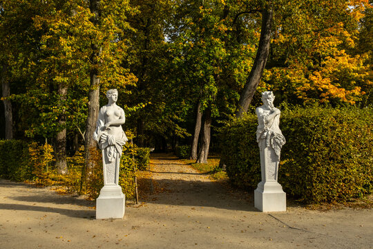 Classical Garden Statues in Branicki Park in Bialystok, Poland