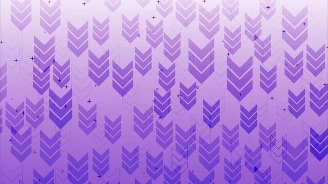 Abstract background with repeating chevron arrows and small sparkles animation