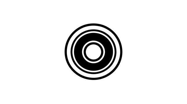 Abstract circular target symbol featuring concentric rings for focus and objective alignment concepts.