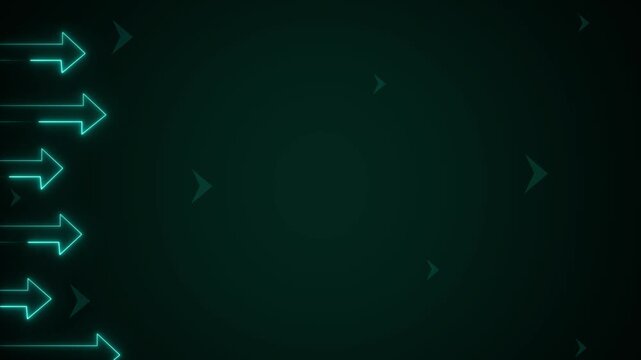 Arrows animation advances in a forward sequence across a dark background. Directional user navigation telemetry coordinates guide arrows animation. Consoles use arrows.