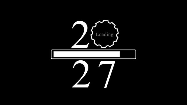 Loading bar animation displays calendar numbers beside a mechanical gear. System software buffering telemetry updates across loading bar. Waiting runs on active loading bar.