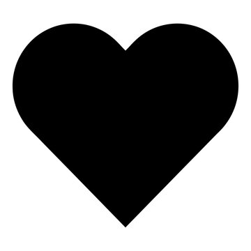 Heart solid glyph icon for love and romance