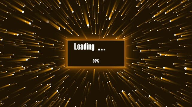 Loading bar animation displays twenty three percent completion progress. Software buffering data updates across loading bar. Waiting verification runs on loading bar.