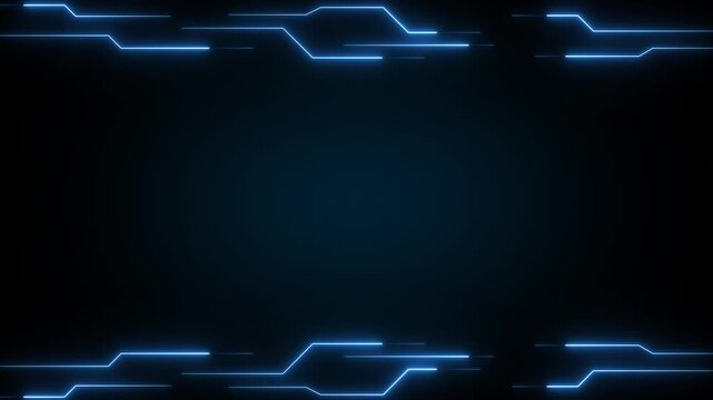 Border animation displays electronic circuit lines and data nodes on dark. Motherboard processor hardware telemetry coordinates guide border. Consoles use active border.