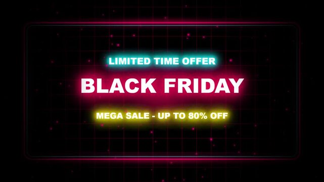 Black friday mega sale limited time offer banner
