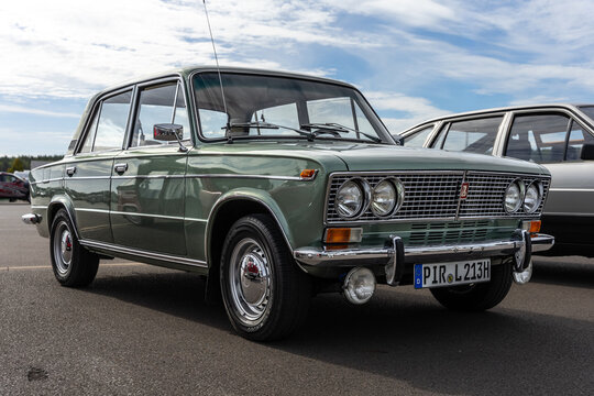LAUSITZRING, GERMANY &ndash; SEPTEMBER 19, 2026: Small family car VAZ-2103, 1973-1975. DEKRA Klassik Tage (DEKRA Classic Days).
