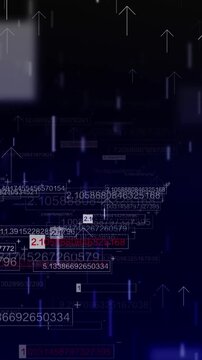 Abstract financial data background with skyline