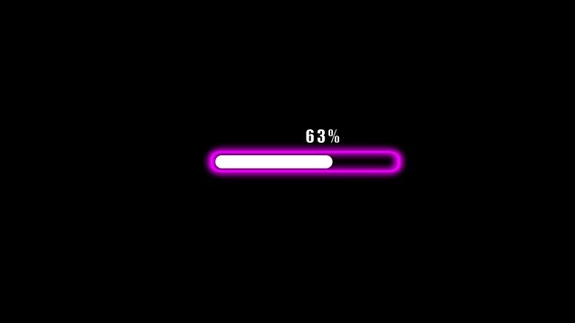 glowing loading bar animation 