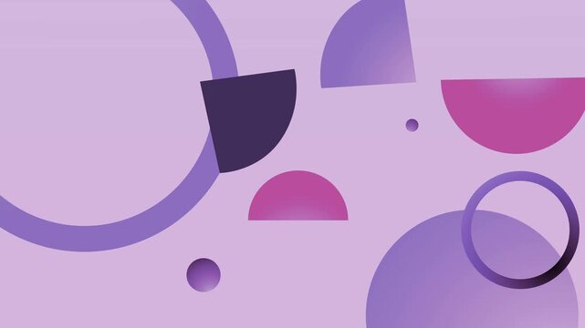 Abstract geometric background and semi circles modern minimal design with clean shapes and smooth tones animation