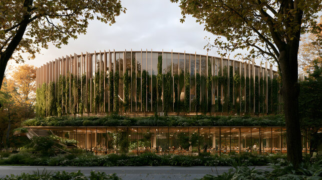 Biophilic University Building Styled Softly With Daylight And Vertical Gardens