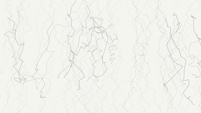 Abstract background, with thin grey, jagged lightning bolt, lines on a, white surface creating, a sharp and, geometric pattern for work
