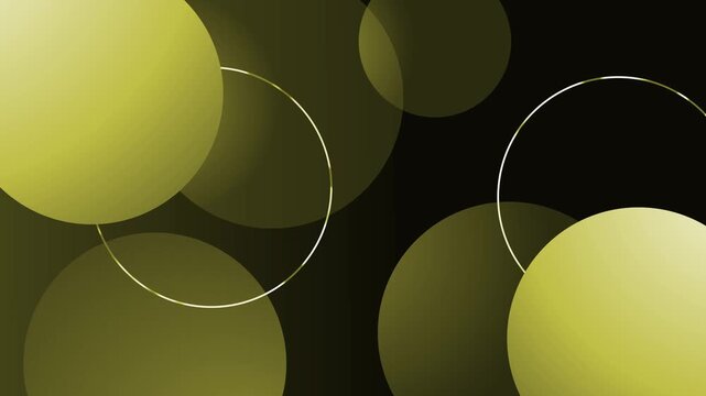 Abstract circle background with soft glowing shapes on a dark navy backdrop simple modern design with overlapping circles and clean lines animation