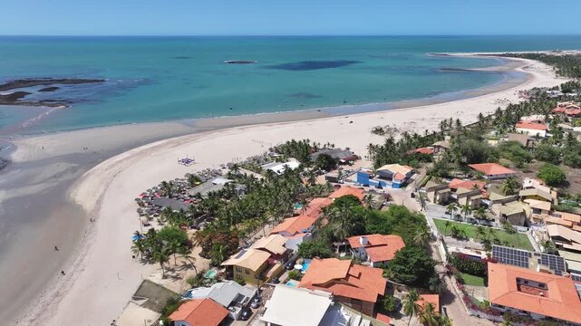 Coqueiro Beach At Luis Correia In Piaui Brazil. Beach Skyline. Nature Landscape. Summer Travel. Coqueiro Beach At Luis Correia In Piaui Brazil. Tropical Scenery.