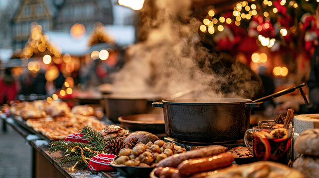 Alsatian Christmas Market Food Stall