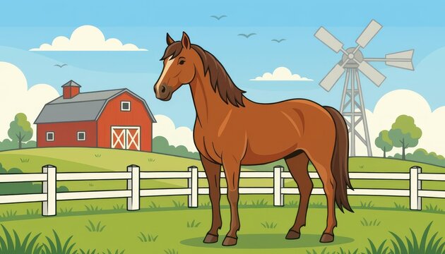 horse farm animal