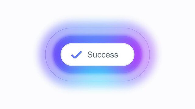 Interactive login button with glowing blue and purple gradient