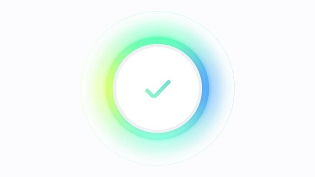 Modern glowing plus button animation for app interface and digital
