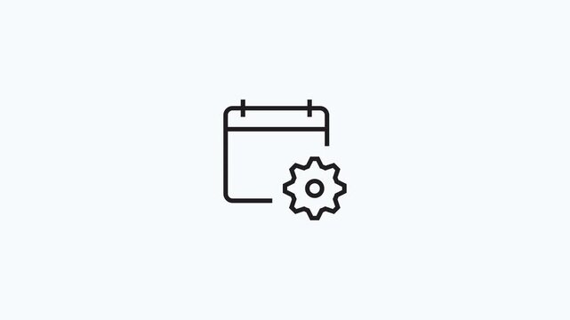Abstract lowercase letter j icon animation with clean white background