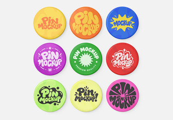 Pin Badge Mockup Collection