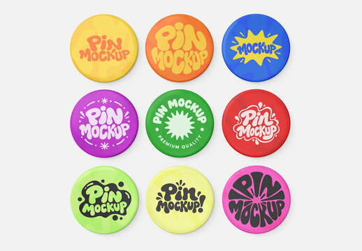 Pin Badge Mockup Collection