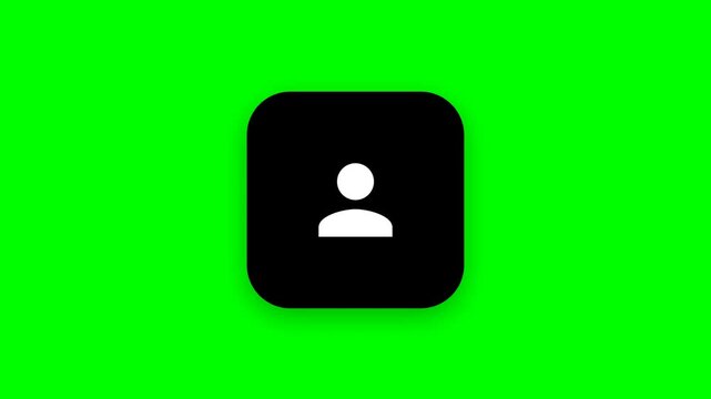 Profile user icons grid on green screen background