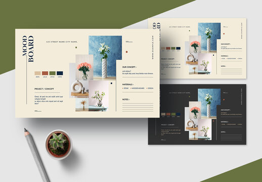 Mood Board Template Layout Design