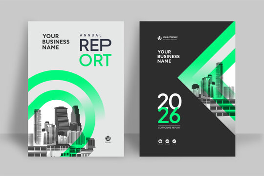 City Background Business Book Cover Design Template