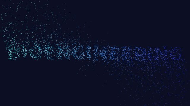 Bioengineering Concept Typography with Digital Particle Texture