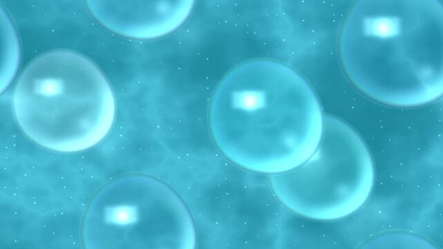 Blue and Cyan Bubble Abstract Fluid Background
