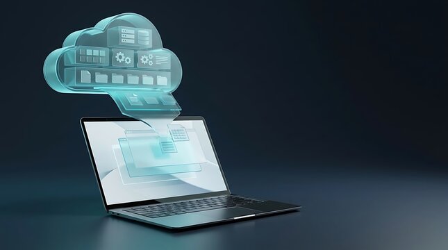 Cloud Backup Data Restore and Recovery to Laptop Computer